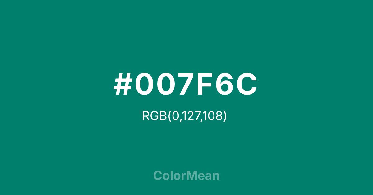 #007F6C color swatch