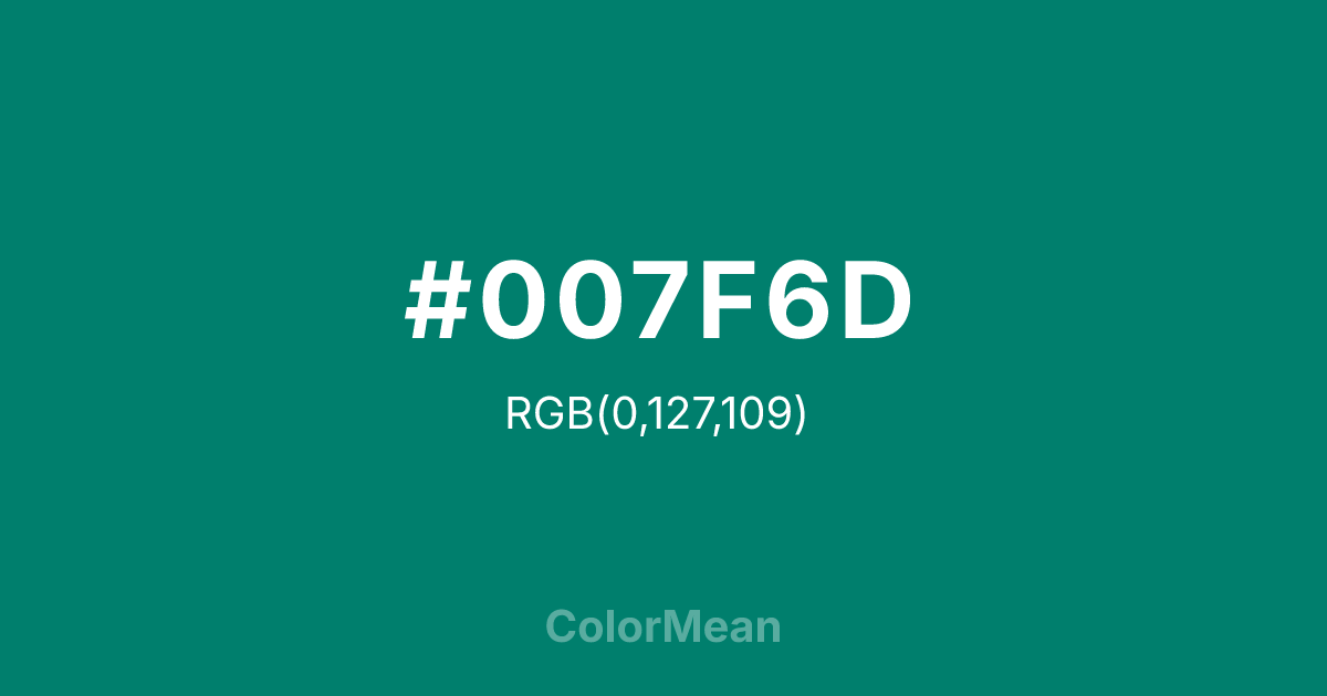 #007F6D color swatch