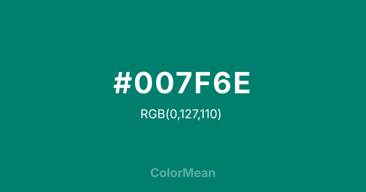#007F6E color swatch