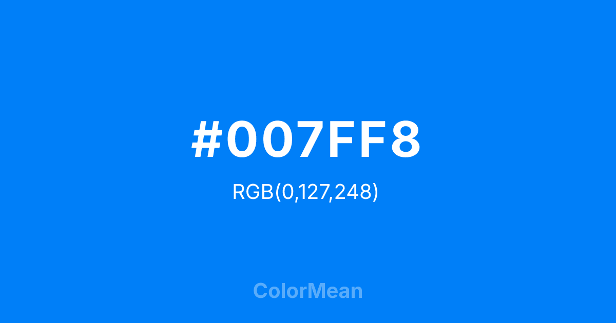 #007FF8 color swatch