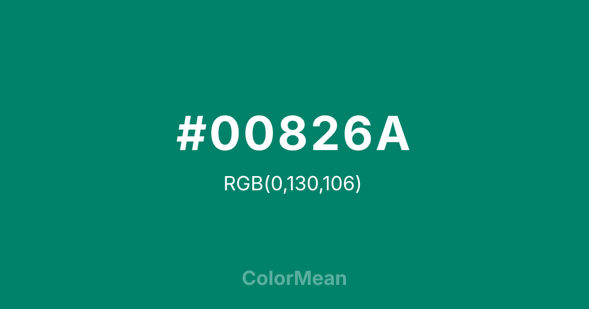 #00826A color swatch