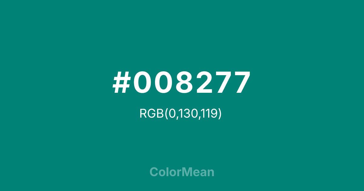 #008277 color swatch