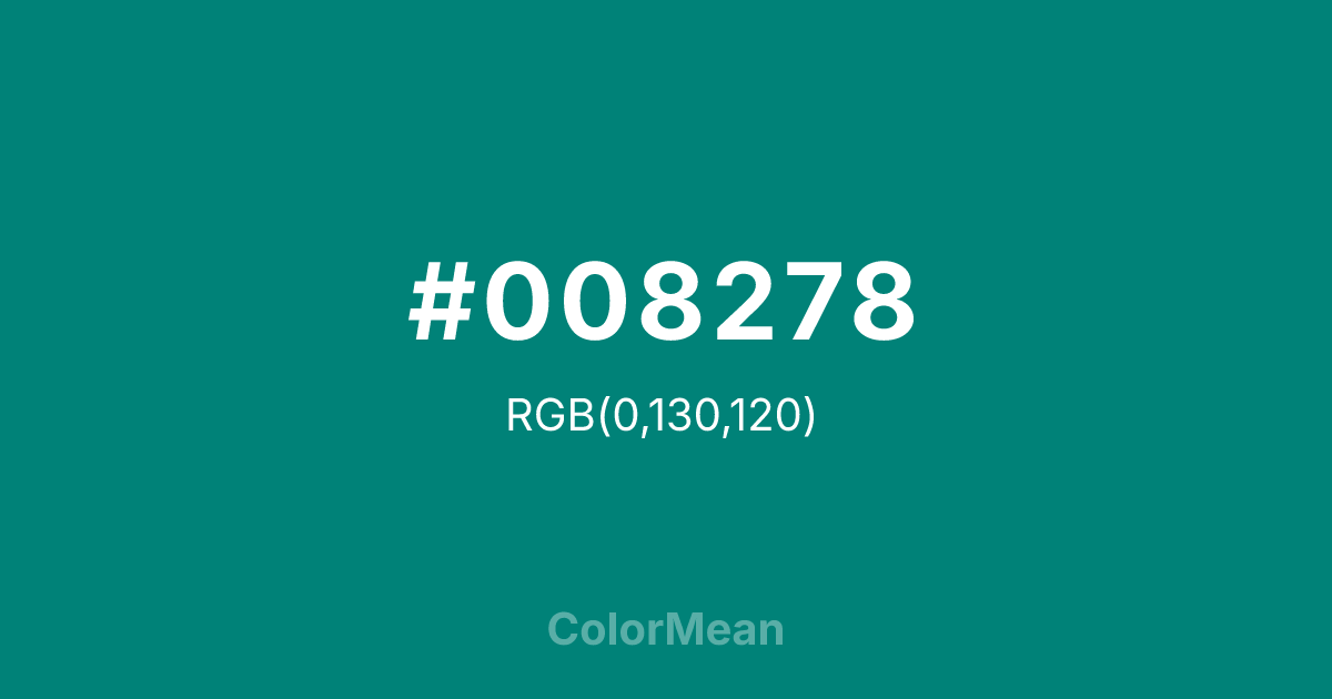 #008278 color swatch