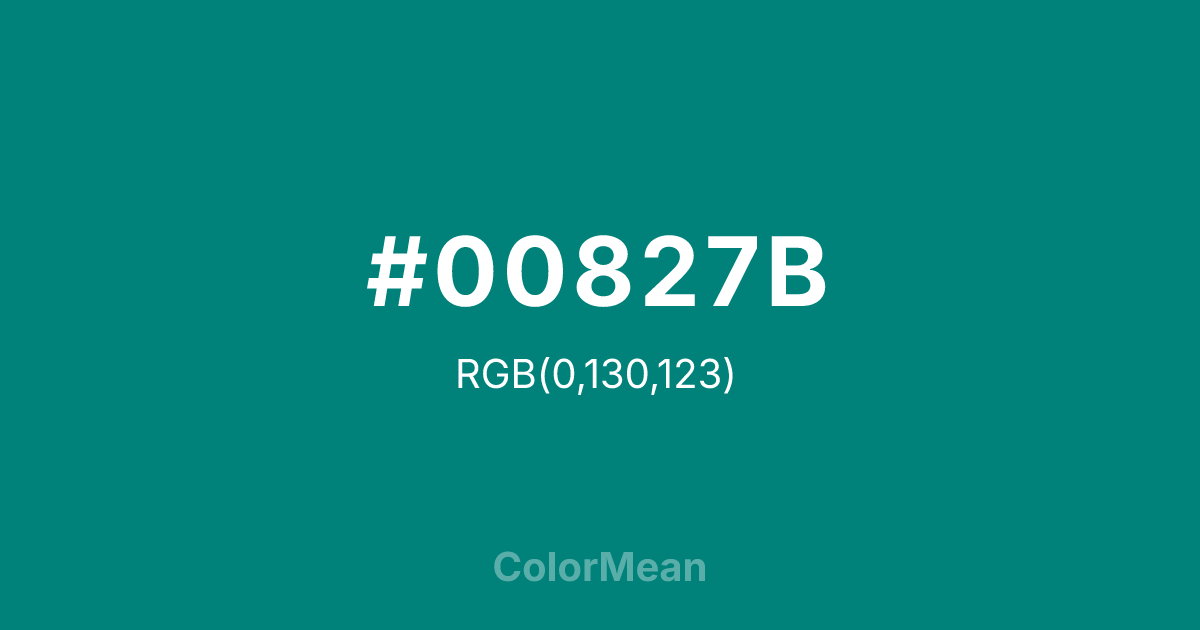 #00827B color swatch