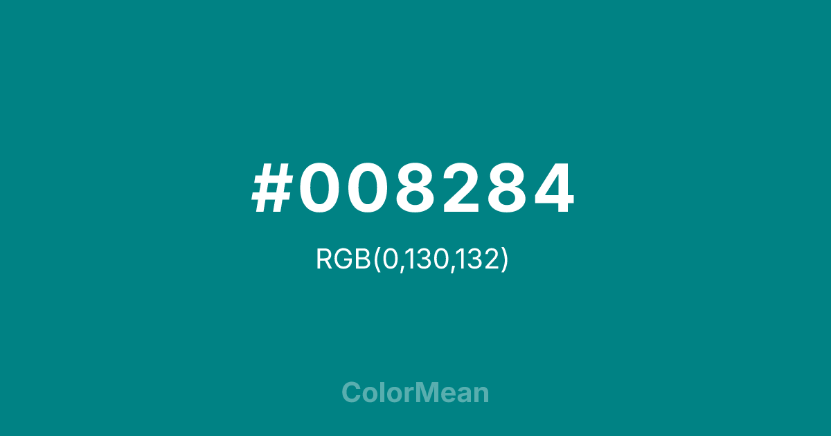 #008284 color swatch