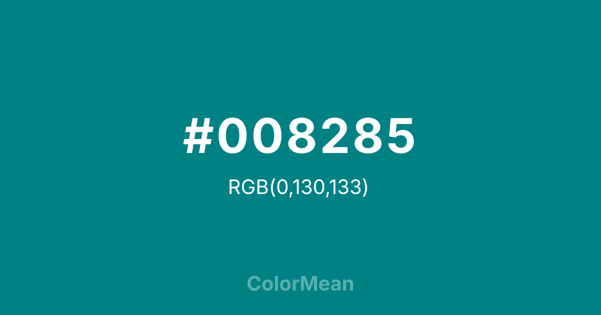#008285 color swatch