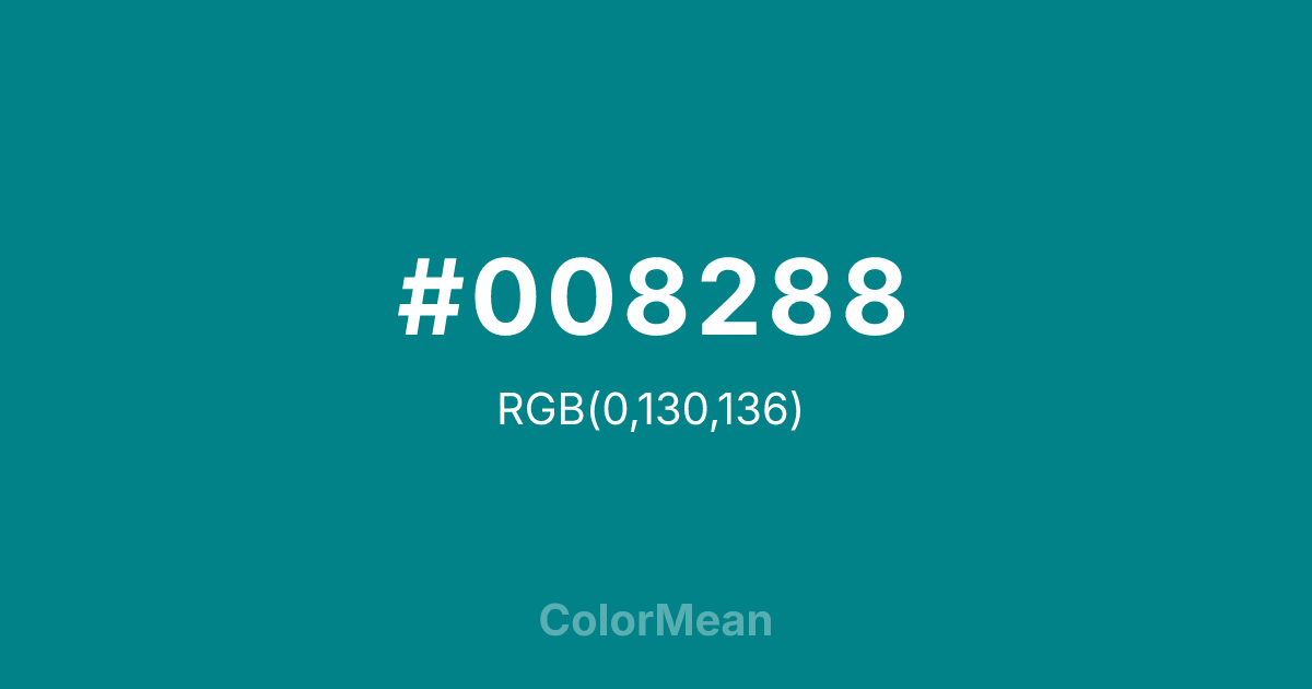 #008288 color swatch