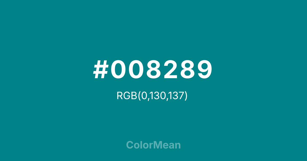 #008289 color swatch