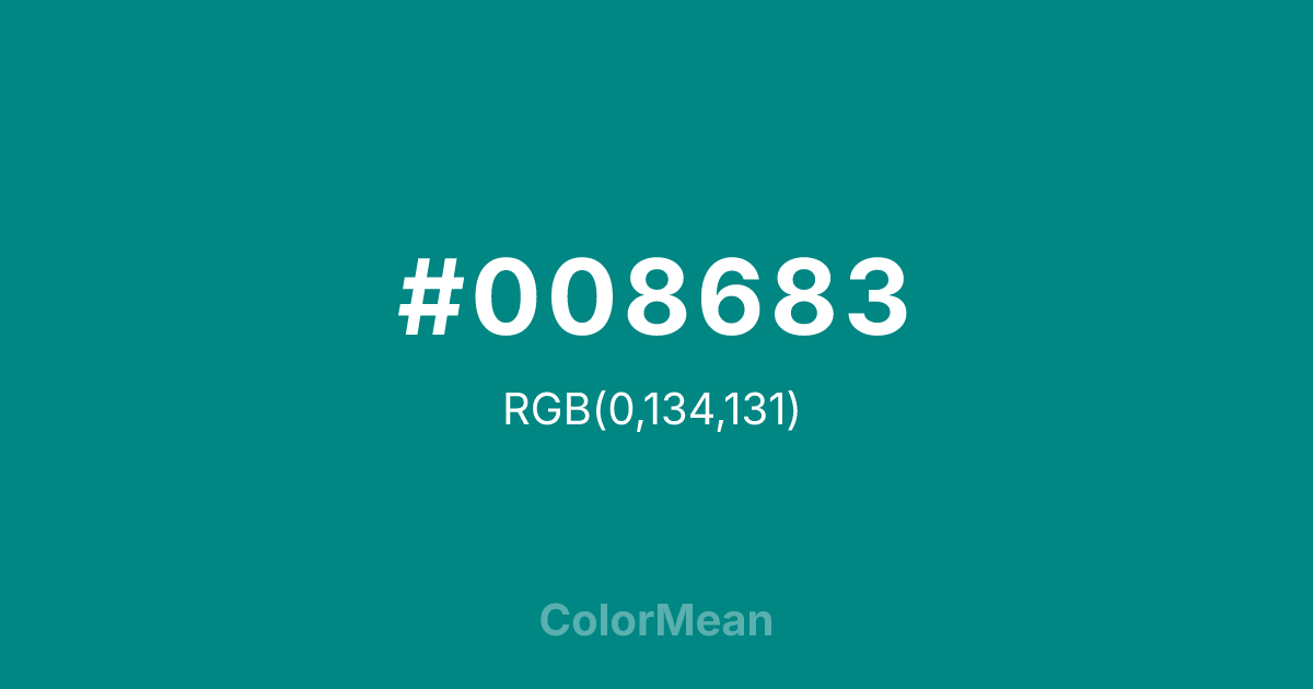 #008683 color swatch