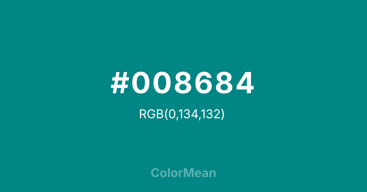 #008684 color swatch