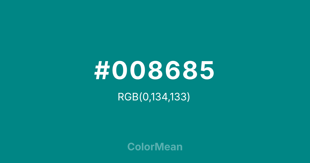 #008685 color swatch