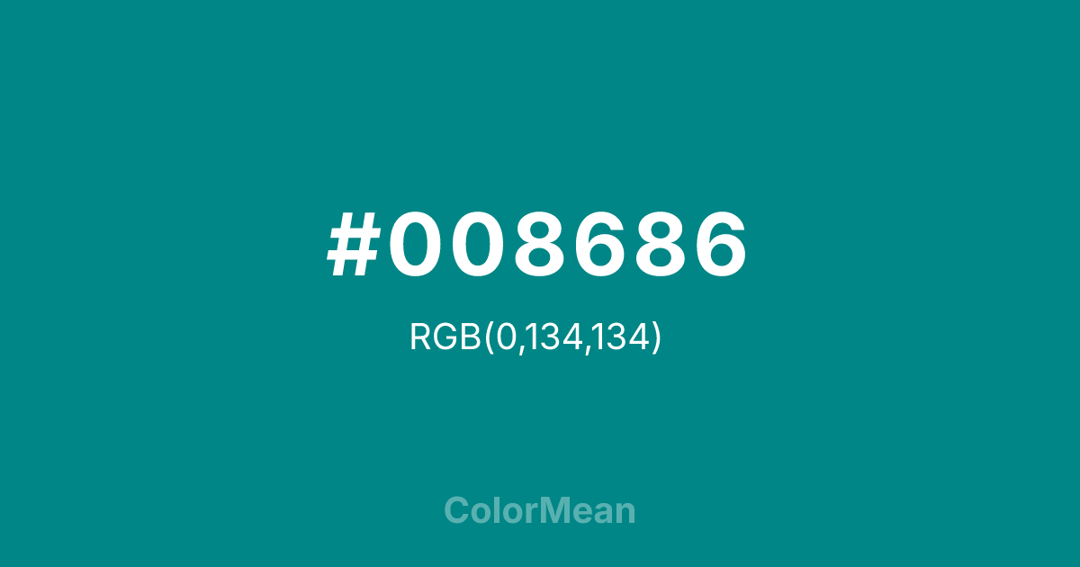 #008686 color swatch