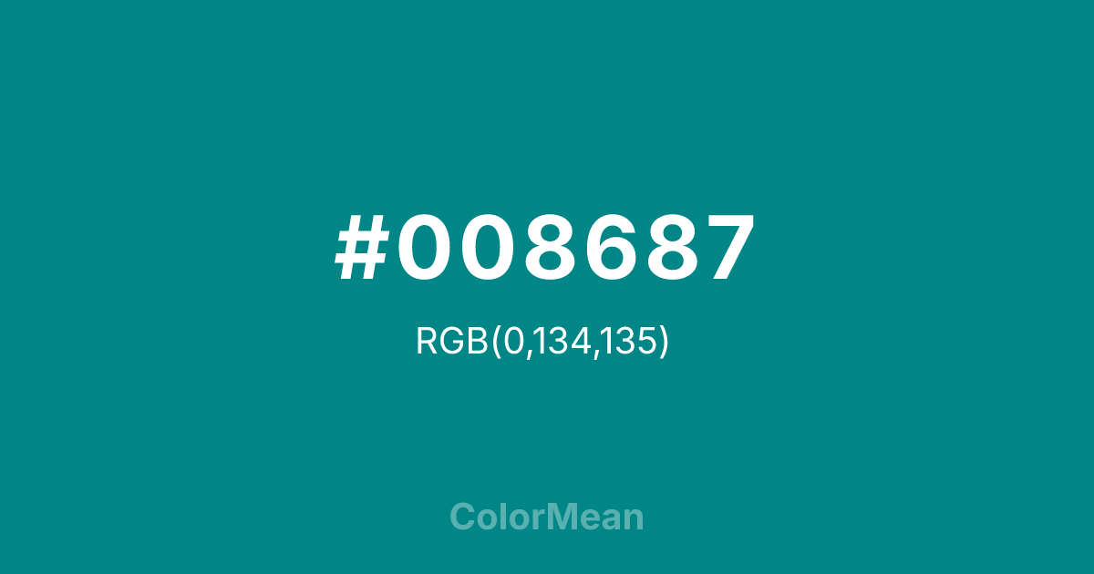 #008687 color swatch