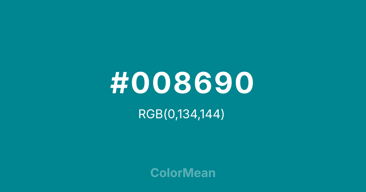 #008690 color swatch