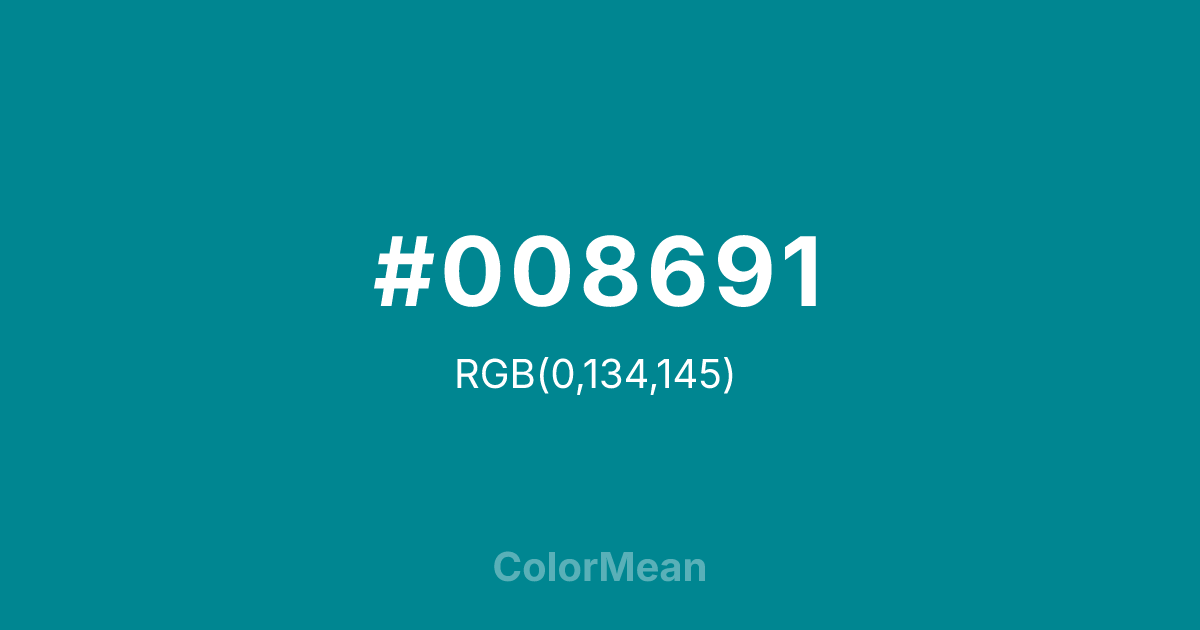 #008691 color swatch