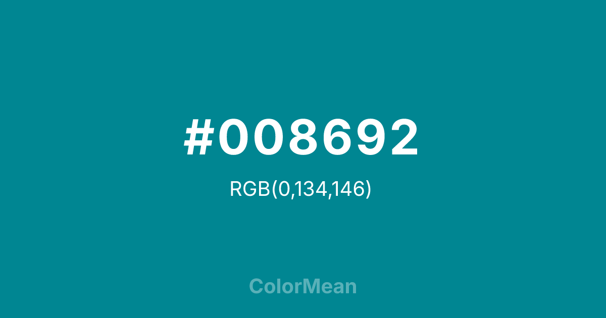 #008692 color swatch