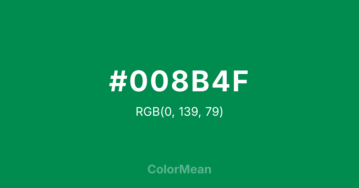 #008B4F color swatch