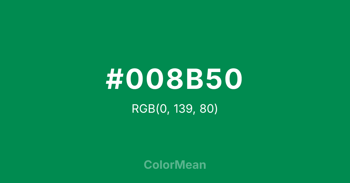 #008B50 color swatch
