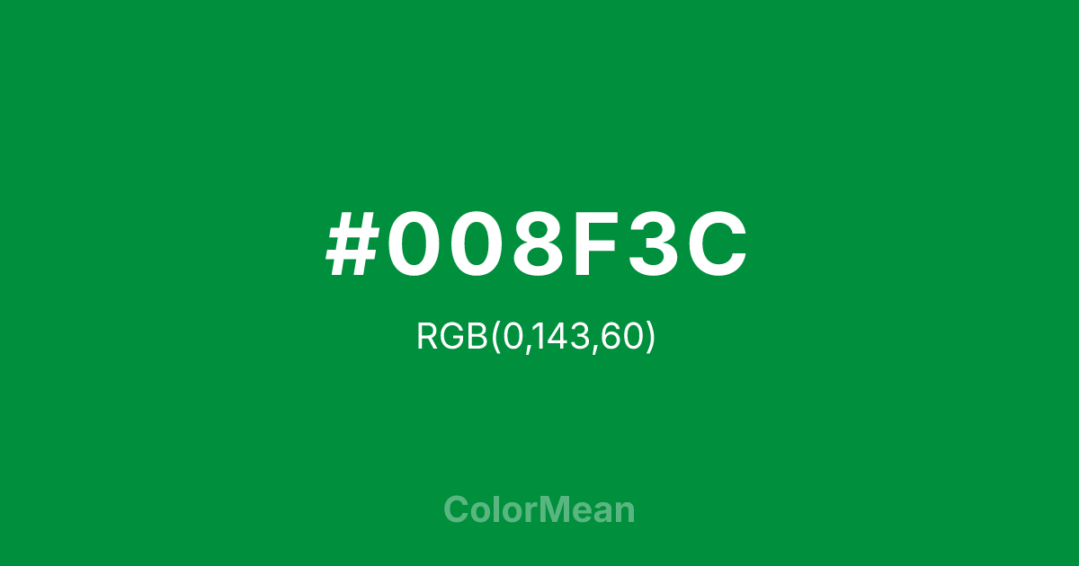 #008F3C color swatch