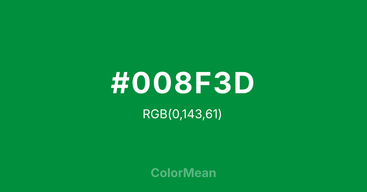 #008F3D color swatch