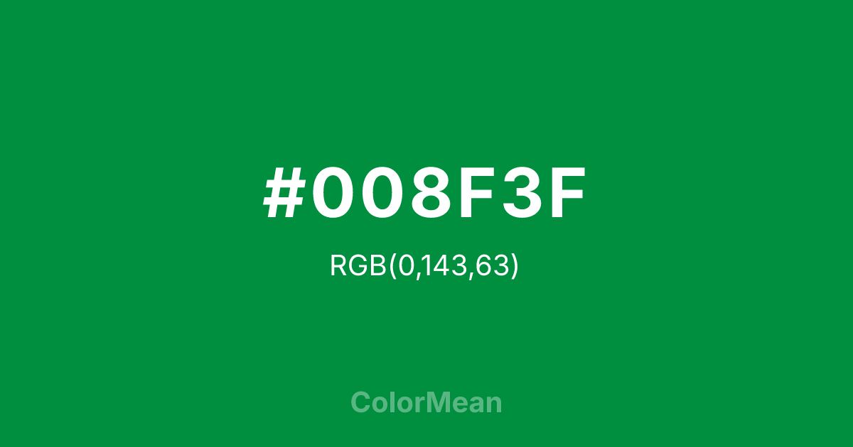 #008F3F color swatch