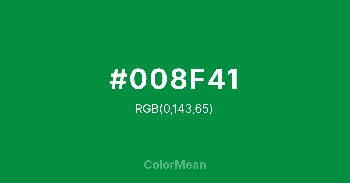 #008F41 color swatch