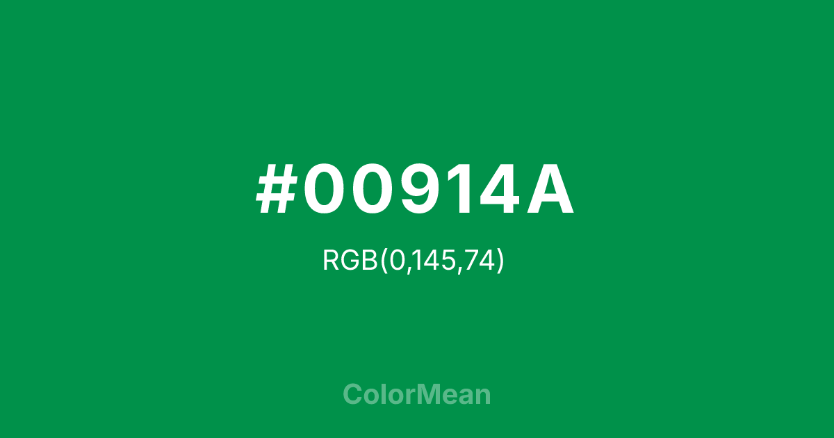 #00914A color swatch