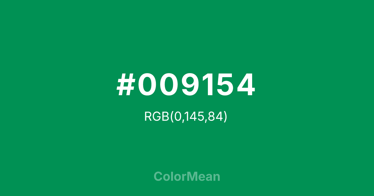 #009154 color swatch