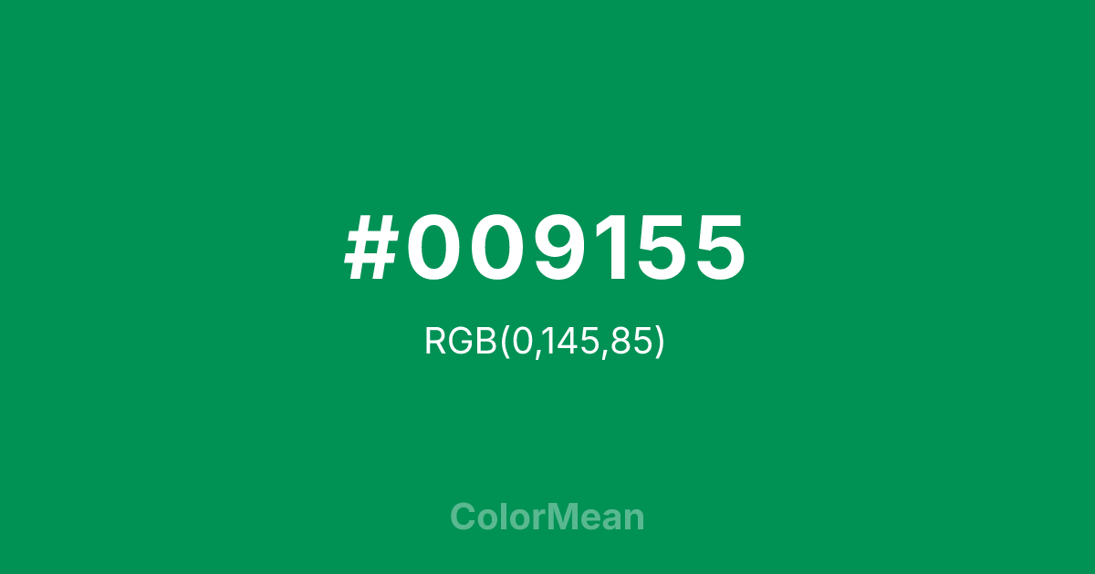 #009155 color swatch