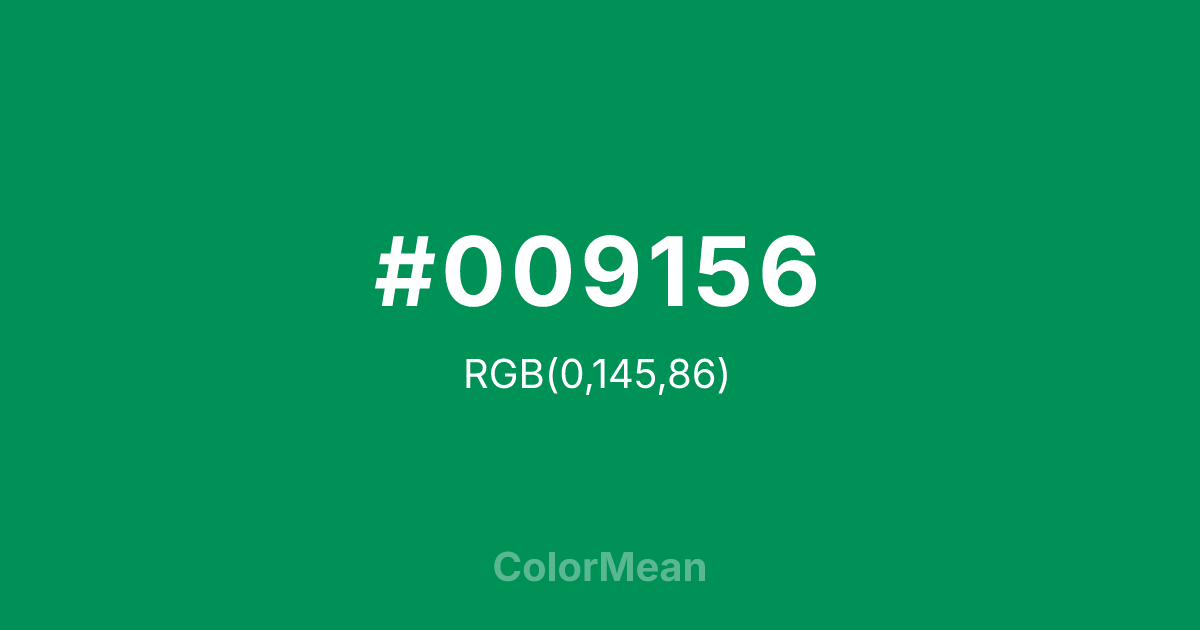 #009156 color swatch