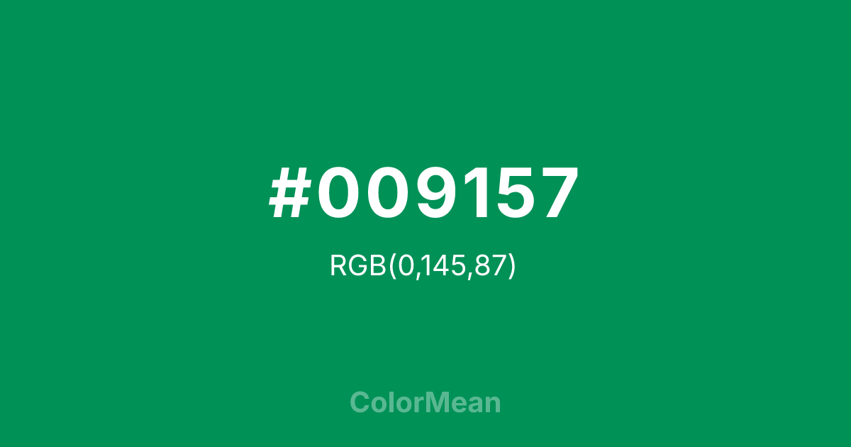 #009157 color swatch