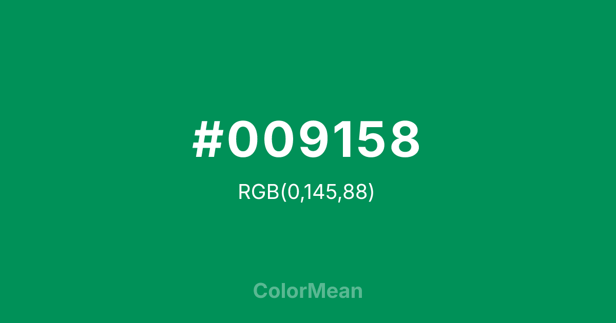 #009158 color swatch