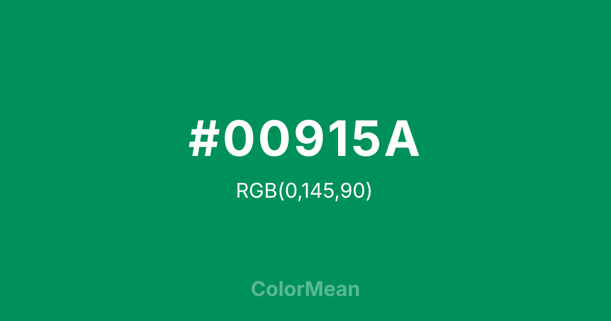 #00915A color swatch