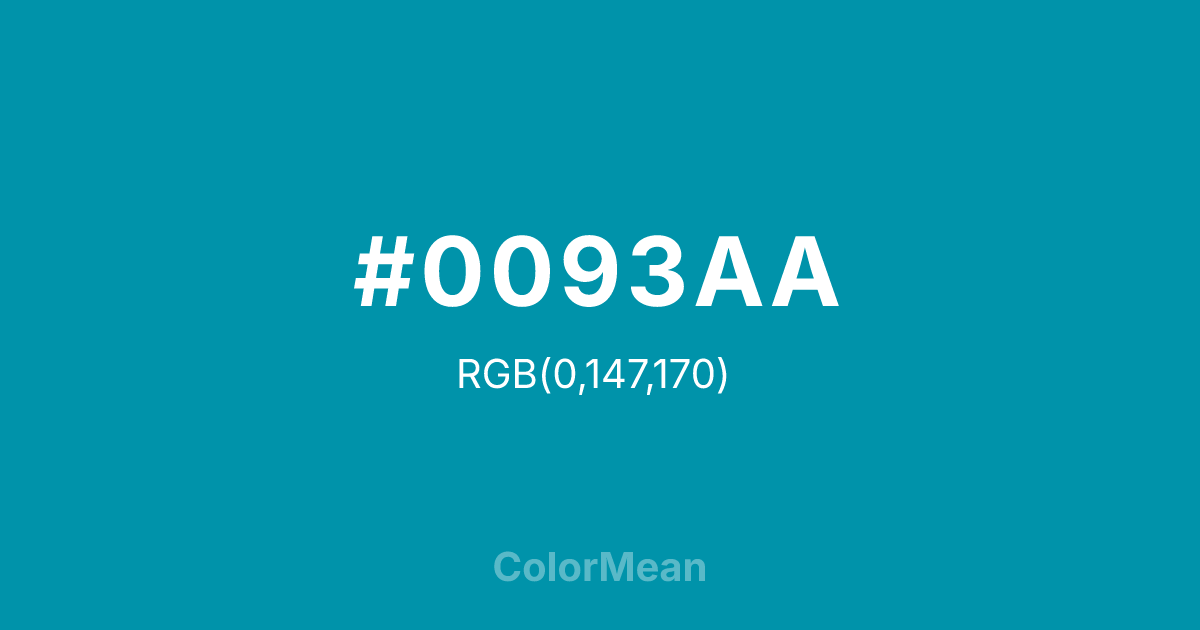#0093AA color swatch