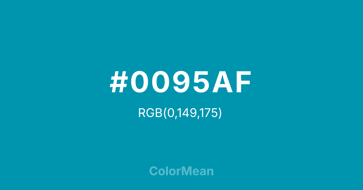 #0095AF color swatch