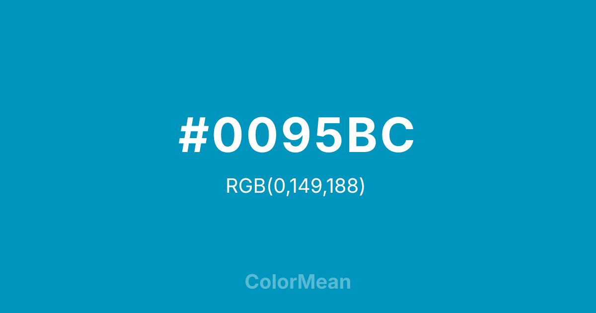 #0095BC color swatch