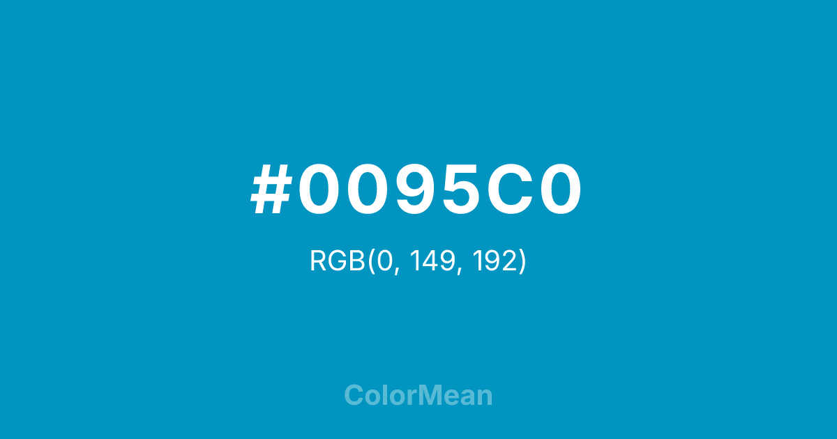 #0095C0 color swatch