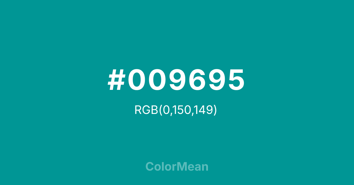 #009695 color swatch
