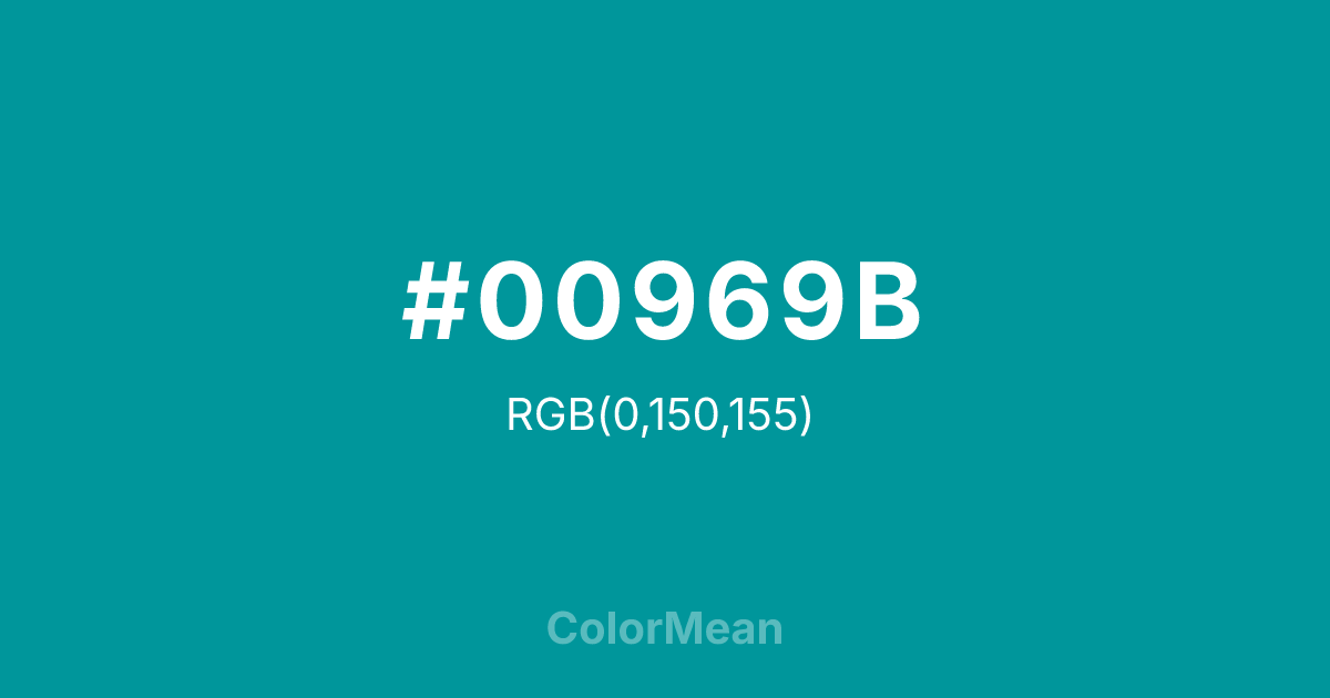 #00969B color swatch