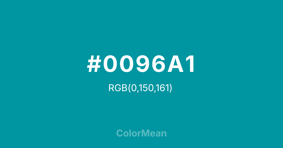 #0096A1 color swatch