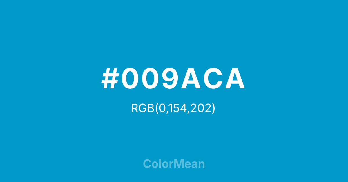 #009ACA color swatch