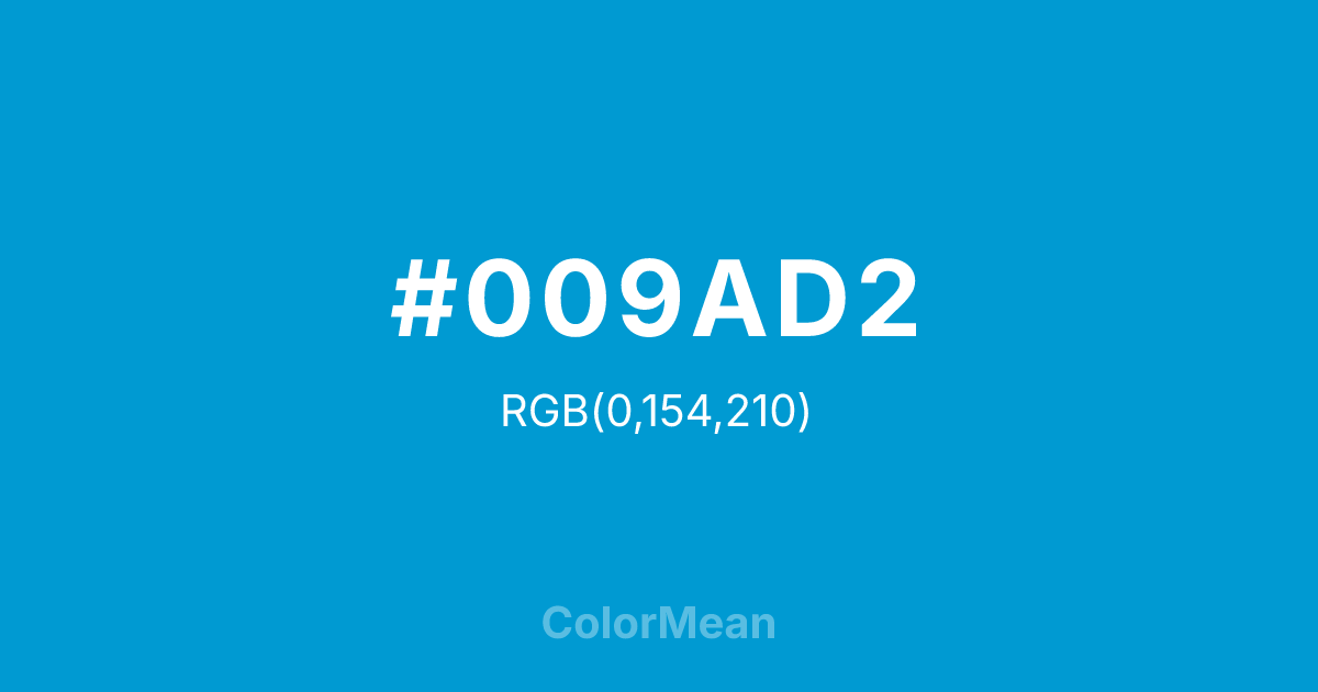 #009AD2 color swatch