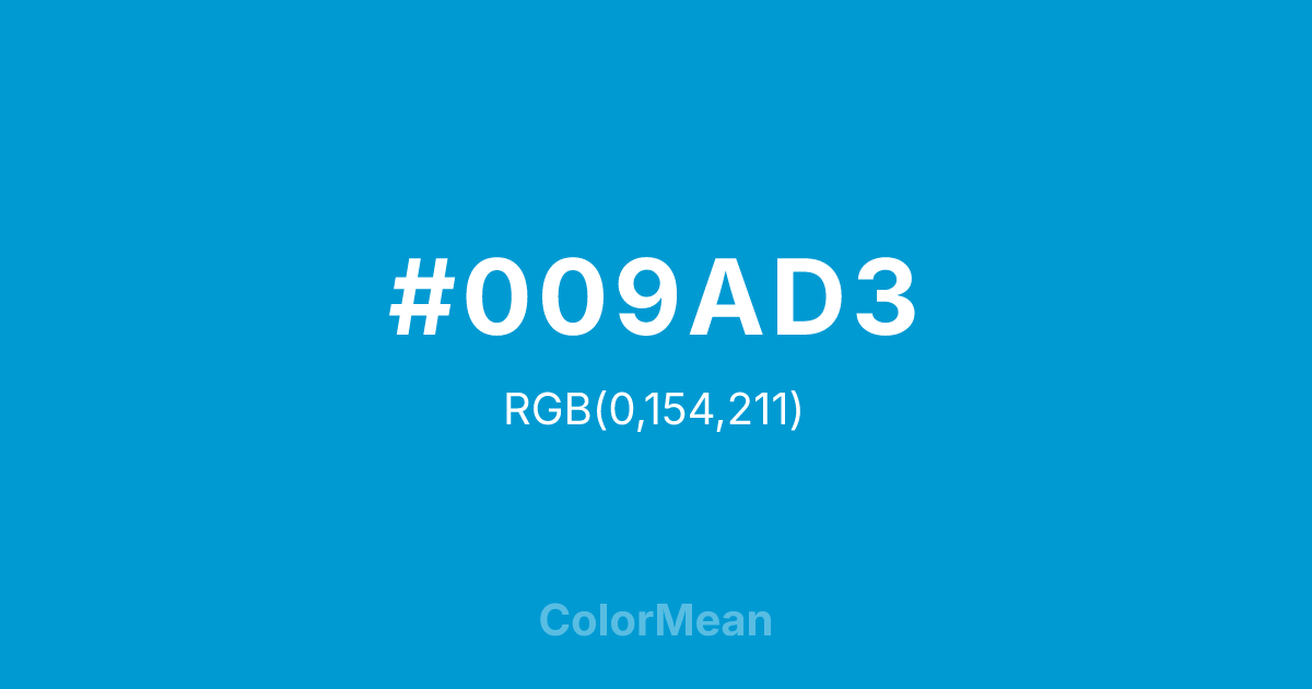 #009AD3 color swatch