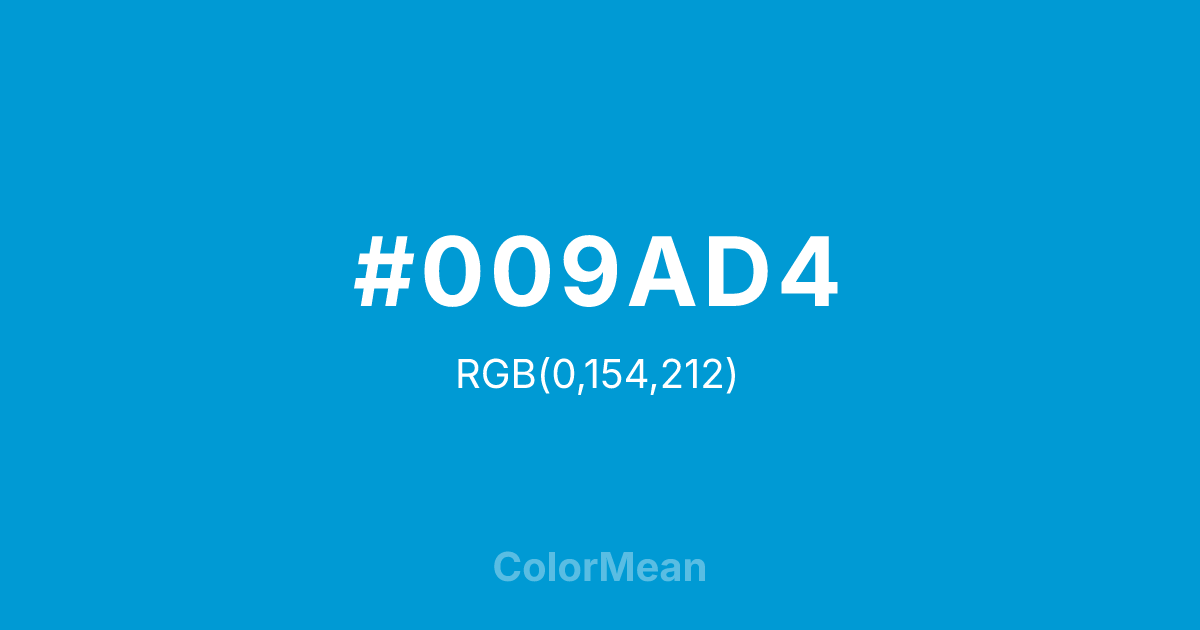 #009AD4 color swatch
