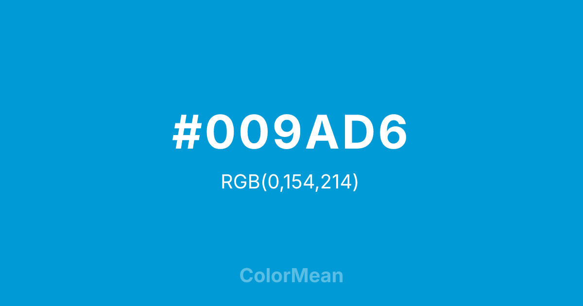 #009AD6 color swatch