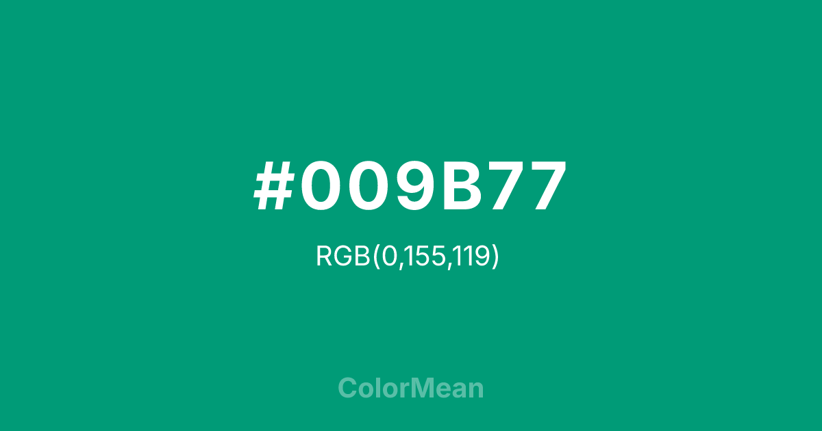 #009B77 color swatch