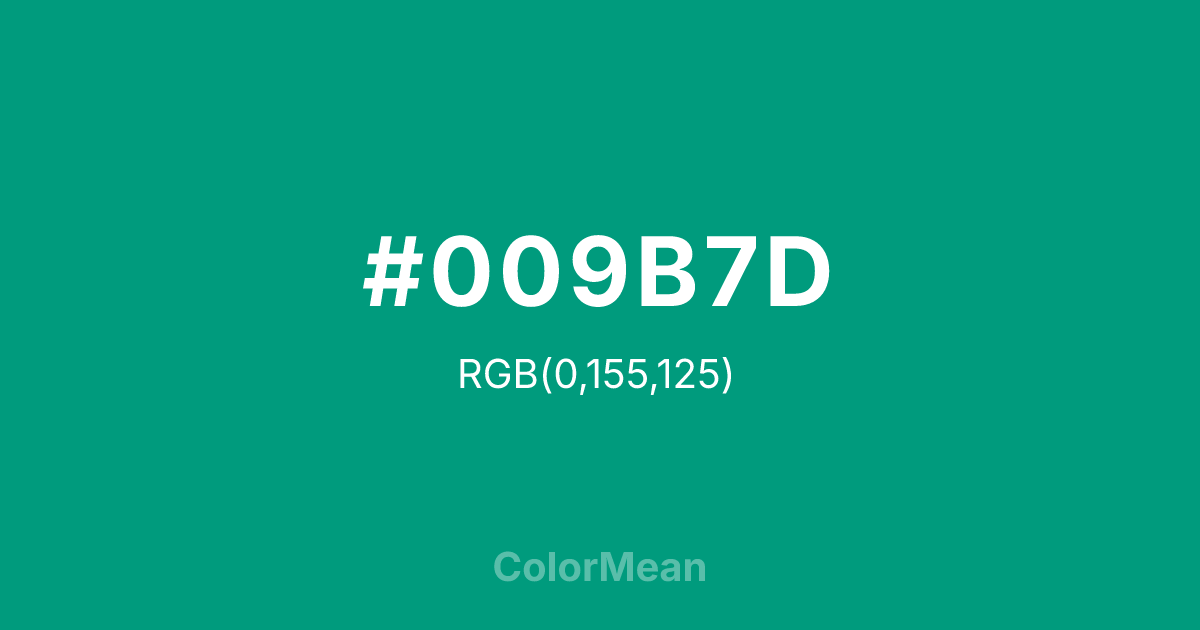 #009B7D color swatch