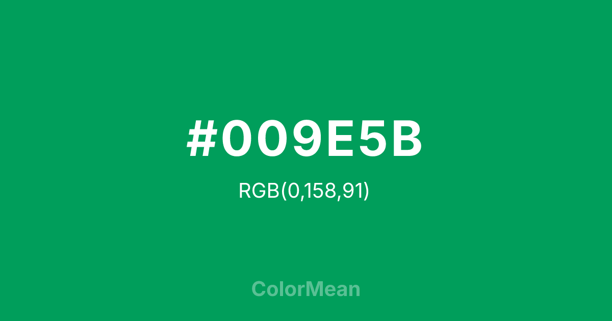 #009E5B color swatch