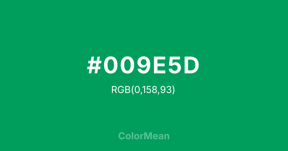 #009E5D color swatch