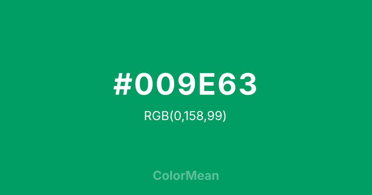 #009E63 color swatch